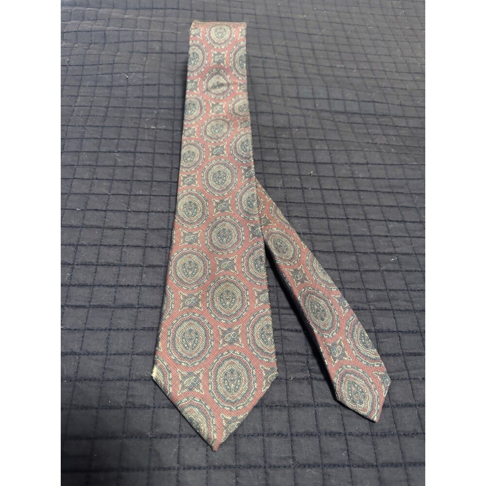Christian Dior Monsieur Silk Necktie Men’s Pink Blue Metallic Paisley Geometric